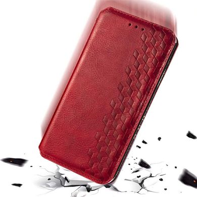Шкіряний чохол книжка GETMAN Cubic (PU) для Xiaomi Redmi Note 9s / Note 9 Pro / Note 9 Pro Max Червоний