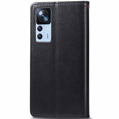 Кожаный чехол-книжка GETMAN Gallant (PU) для Xiaomi 12T / 12T Pro Черный