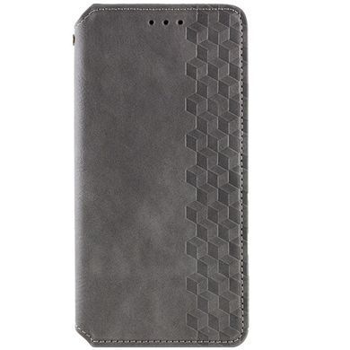 Шкіряний чохол-книжка GETMAN Cubic (PU) для Samsung Galaxy S25 FE Сірий
