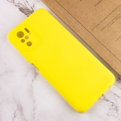Чохол Silicone Cover Full Camera without Logo (A) для Xiaomi Redmi Note 10 / Note 10s Жовтий / Flash
