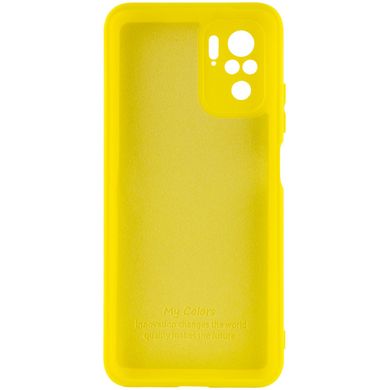 Чехол Silicone Cover Full Camera without Logo (A) для Xiaomi Redmi Note 10 / Note 10s Желтый / Flash