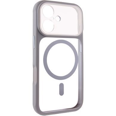 Чохол TPU+PC GETMAN Moon Clear with MagSafe для Apple iPhone 17 (6.3") Grey