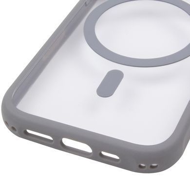 Чохол TPU+PC GETMAN Moon Clear with MagSafe для Apple iPhone 17 (6.3") Grey