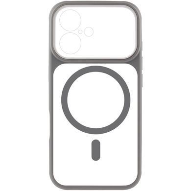 Чохол TPU+PC GETMAN Moon Clear with MagSafe для Apple iPhone 17 (6.3") Grey