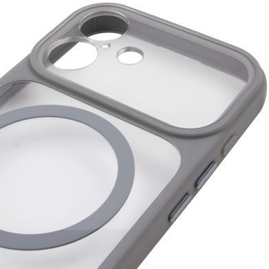 Чохол TPU+PC GETMAN Moon Clear with MagSafe для Apple iPhone 17 (6.3") Grey