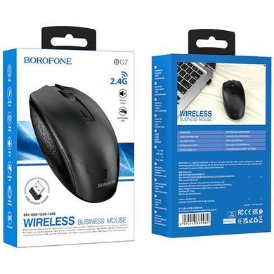 Мышь беспроводная Borofone BG7 Platinum 2.4G Black