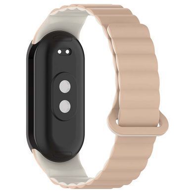Ремешок Dual-color Magnetic для Xiaomi Mi Band 9/8/10 Beige / White