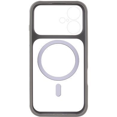 Чохол TPU+PC GETMAN Moon Clear with MagSafe для Apple iPhone 17 (6.3") Grey