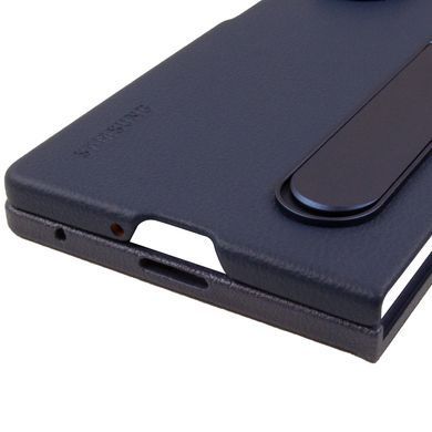 Уценка Кожаный чехол Leather Case (AAA) with stand для Samsung Galaxy Z Fold7 Вскрытая упаковка / Navy