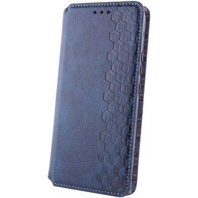 Кожаный чехол книжка GETMAN Cubic (PU) для Samsung Galaxy A55 Синий