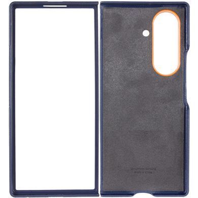 Уценка Кожаный чехол Leather Case (AAA) with stand для Samsung Galaxy Z Fold7 Вскрытая упаковка / Navy