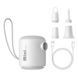 Портативний насос Baseus PocketGo Portable Air Pump 1600 mAh with LED lamp (C11157700221-00) Stellar White фото 2