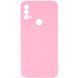 Чехол Silicone Cover Lakshmi Full Camera (AAA) для Motorola Moto E40 Розовый / Light pink