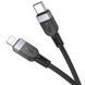 Дата кабель Hoco X109 Energy silicone Type-C to Lightning (3m) Black фото 3