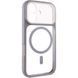 Чохол TPU+PC GETMAN Moon Clear with MagSafe для Apple iPhone 17 (6.3") Grey