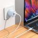 СЗУ Borofone BA93A Lustrous PD20W+QC3.0 (1USB-A/1C) + кабель Type-C to Lightning Blue фото 3