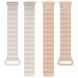 Ремешок Dual-color Magnetic для Xiaomi Mi Band 9/8/10 Beige / White фото 4
