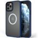 TPU+PC чохол Metal Buttons with Magnetic Fit для Apple iPhone 13 Pro Max (6.7") Синій / Navy Blue