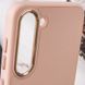 Шкіряний чохол Bonbon Leather Metal Style для Samsung Galaxy S23 Рожевий / Light pink фото 5