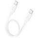 Дата кабель Hoco X96 Hyper Type-C to Type-C 60W (0.25m) White фото 2
