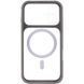 Чохол TPU+PC GETMAN Moon Clear with MagSafe для Apple iPhone 17 (6.3") Grey фото 2