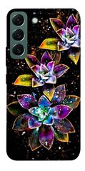 Чохол itsPrint Flowers on black для Samsung Galaxy S22