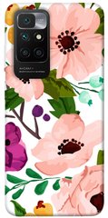 Чехол itsPrint Акварельные цветы для Xiaomi Redmi 10