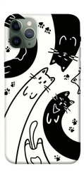 Чохол itsPrint Чорно-білі коти для Apple iPhone 11 Pro (5.8")