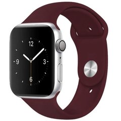 Уценка Силиконовый ремешок для Apple Watch Sport Band 42 / 44 / 45 / 49 (S/M & M/L) 3pcs Вскрытая упаковка / Бордовый / Dark Plum
