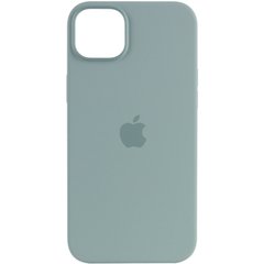 Чохол Silicone case (AAA) full with Magsafe для Apple iPhone 14 Plus (6.7") Бірюзовий / Succulent
