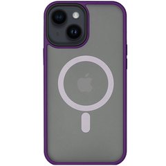 TPU+PC чохол Metal Buttons with MagSafe для Apple iPhone 14 Plus (6.7") Темно-фіолетовий