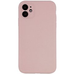 Чехол Silicone Case Full Camera Protective (AA) NO LOGO для Apple iPhone 12 (6.1") Розовый / Pink Sand