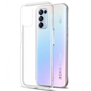 TPU чехол Epic Transparent 1,0mm для Oppo Reno 5 4G Бесцветный (прозрачный)