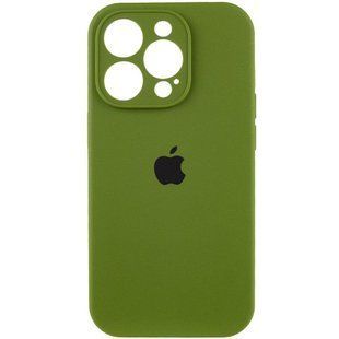 Чехол Silicone Case Full Camera Protective (AA) для Apple iPhone 16 Pro (6.3") Зеленый / Dark Olive