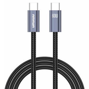 Уценка Дата кабель Amaya CC62 Type-C to Type-C 60W (2m) Поврежденная упаковка / Gray