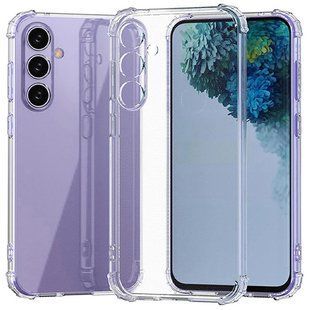TPU чехол GETMAN Ease logo усиленные углы Full Camera для Samsung Galaxy S24+ Бесцветный (прозрачный)