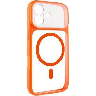 Чохол TPU+PC GETMAN Moon Clear with MagSafe для Apple iPhone 17 (6.3") Orange