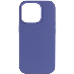 Кожаный чехол Leather Case (AA Plus) with MagSafe для Apple iPhone 14 Pro (6.1") Wisteria