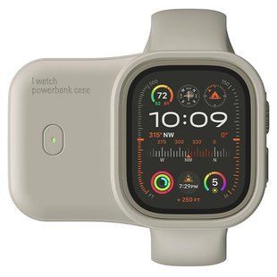 Портативний ЗП Charging Soft Case for Apple Watch 49mm 1200 mAh Moon White