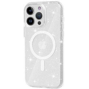 Чехол TPU Galaxy Sparkle Magnetic Fit для Apple iPhone 12 Pro Max (6.7") Clear+Glitter