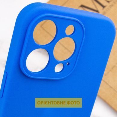 Чехол Silicone Case Full Camera Protective (AA) NO LOGO для Apple iPhone 16 (6.1") Синий / Capri Blue