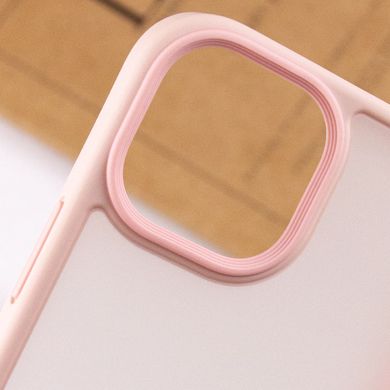 TPU+PC чехол Metal Buttons для Apple iPhone 13 (6.1") Розовый