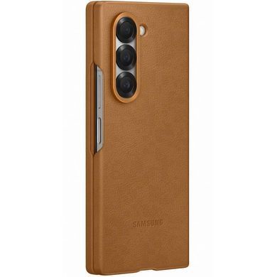 Уценка Кожаный чехол Leather Case (AAA) для Samsung Galaxy Z Fold6 Вскрытая упаковка / Brown