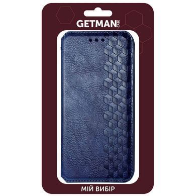 Кожаный чехол книжка GETMAN Cubic (PU) для Xiaomi Redmi Note 9s / Note 9 Pro / Note 9 Pro Max Синий