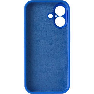Чехол Silicone Case Full Camera Protective (AA) NO LOGO для Apple iPhone 16 (6.1") Синий / Capri Blue