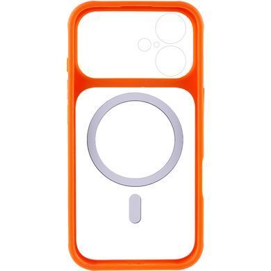 Чохол TPU+PC GETMAN Moon Clear with MagSafe для Apple iPhone 17 (6.3") Orange