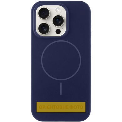 Чехол Silk Full Protective (AA) NO LOGO with Magnetic Fit для Apple iPhone 16 (6.1") Темно-синий / Midnight blue