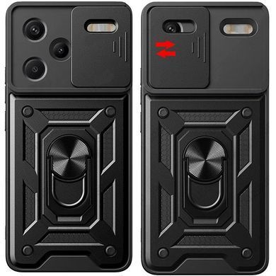 Чехол Ummi Camshield Serge Ring для Xiaomi Redmi Note 13 Pro+ Черный / Black