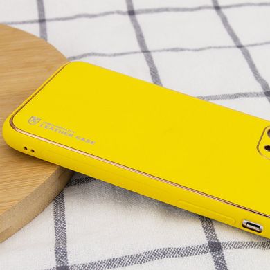 Шкіряний чохол Xshield для Apple iPhone 12 (6.1") Жовтий / Yellow
