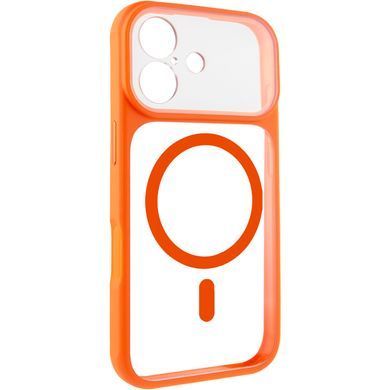 Чохол TPU+PC GETMAN Moon Clear with MagSafe для Apple iPhone 17 (6.3") Orange
